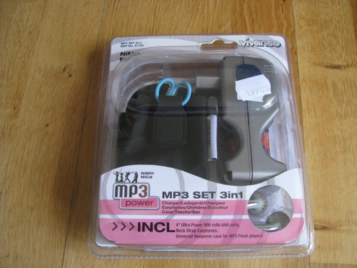 Paket med tillbehör till MP3-spelare