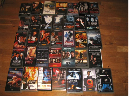 20 kg thriller på VHS - 70 st filmer, bild 1